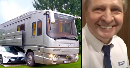 Luxury mobile home worth 1.42 million has built-in garage – The interior is even better!