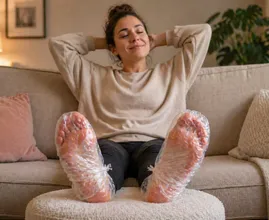 She Put Plastic Bags Over Her Feet - The Reason Why Will Have You Doing The Same