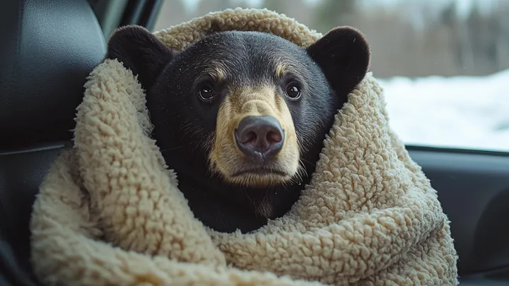 Un uomo trova un cucciolo d'orso sull'orlo del congelamento, ma quello che nascondeva sotto la pancia è incredibile!