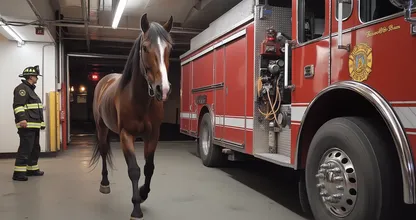 Horse Charges Into Fire Station – What It Leaves Behind Stuns Firefighter!