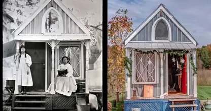 Diese Frau lebt in einem winzigen Haus von 1873 - Warten Sie, bis Sie es von innen sehen!