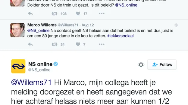 UPDATE: NS zet bejaarde vrouw de trein uit, maar maakt het goed door dit te doen!