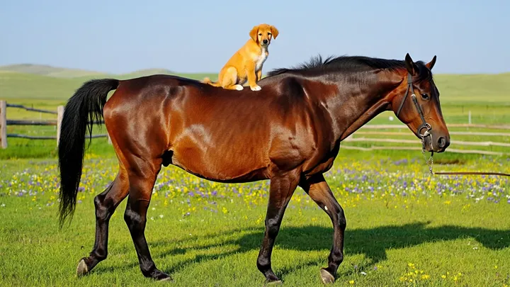 Pferd trägt Welpe weg - was der Bauer später findet, wird Sie umhauen!