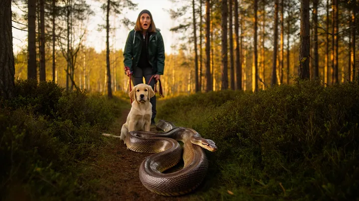 子犬が背の高い草むらに消える – その横から這い出てきたものが飼い主を凍り付かせる