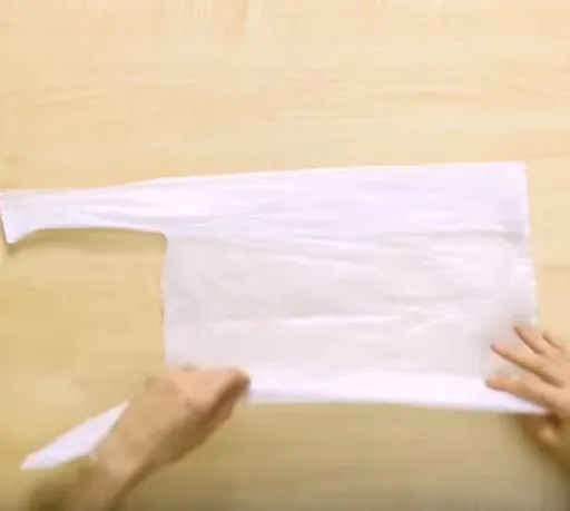 Plastiktüten Falttechnik