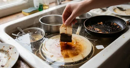 She Put A Tea Bag In A Sink Full Of Dirty Dishes — The Results Will Save You Hours Of Scrubbing