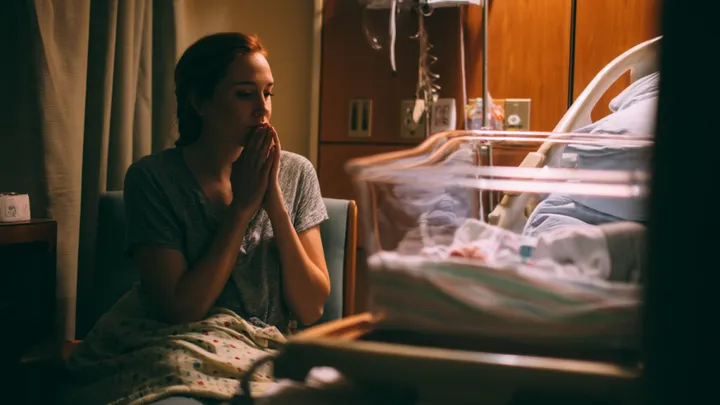 A mãe não faz ideia de por que os médicos pedem para o pai ir embora - ela está aterrorizada com o que aparece..