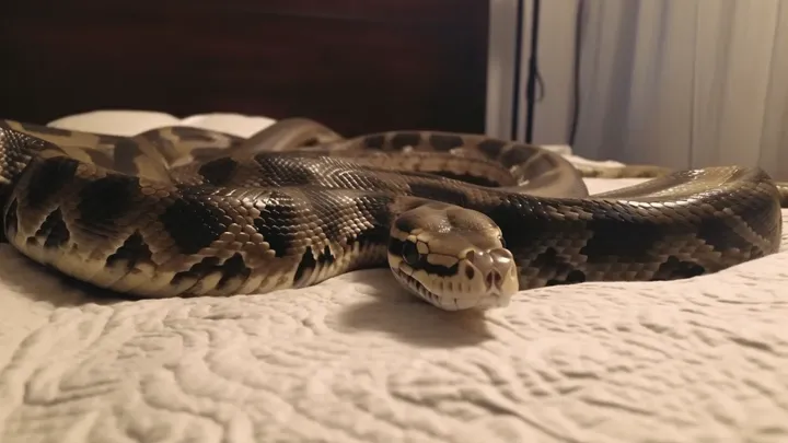 Uma mulher achava que poderia dormir em segurança com sua píton de estimação todas as noites, até que o veterinário lhe mostrou a surpreendente verdade