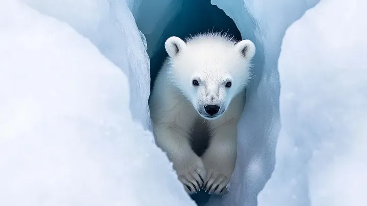 Urso polar tenta chamar a atenção de um navio de pesca. Quando a tripulação percebe o motivo, eles baixam um navio de resgate