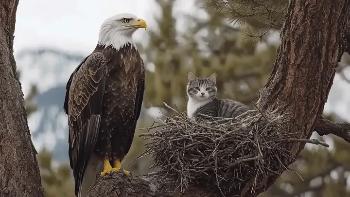 Un aigle enlève un chat dans la cour - Ce que les voisins découvrent va vous étonner !