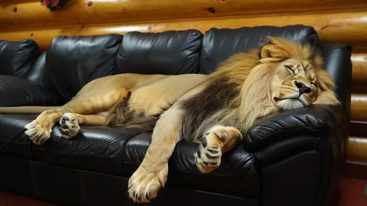 Esta chica de 21 años convive con un león de mascota