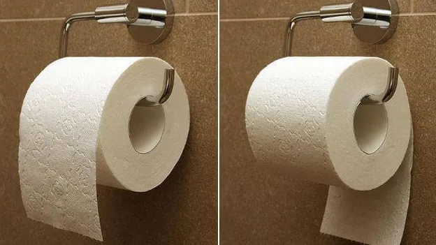 WC-Rolle vorwärts oder rückwärts aufhängen? So sieht es aus