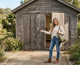 She Was Tired Of High Rent, So She Turned This Old Garage Into A Sanctuary