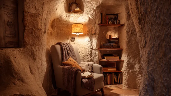 Un'anziana di 78 anni ha fatto costruire la casa dei suoi sogni all'interno di una caverna, ma l'interno non ha nulla di simile a quello che ci si aspetterebbe