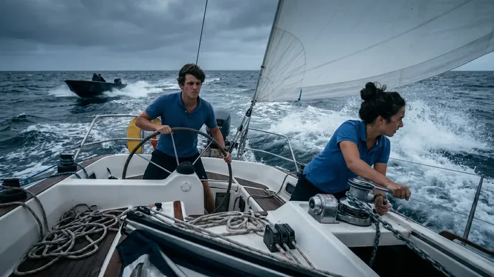 Un velero se topa con piratas en alta mar, ¡pero la forma en que la tripulación se defiende los deja a todos boquiabiertos! 