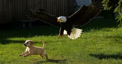 Adler schnappt Welpe aus Hof - Was die Nachbarn entdecken, wird Sie umhauen!