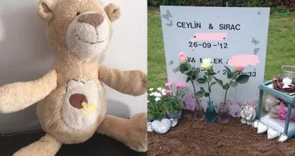 Dit Teddybeertje is van een graf geroofd. Hij waakte over drie overleden kindjes! Wie kan helpen?