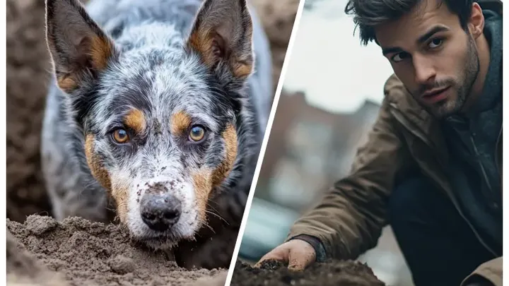 Hund gräbt 11 Stunden lang ein riesiges Loch - was er zutage fördert, lässt alle verstummen