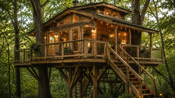 Diese Familie lebt in einem winzigen Baumhaus – aber wenn du siehst, wie es innen aussieht, wirst du auch eins haben wollen!