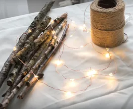 You can make the prettiest Christmas decoration with just a few old branches!