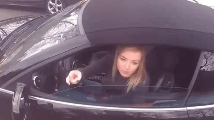 Truck driver gets sweet revenge against the wealthy woman who blocked him on the road