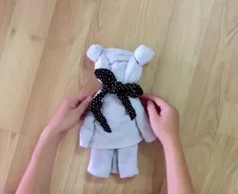 Zo maak je in een handomdraai een teddybeer van een handdoek