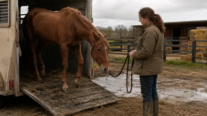 Een merrie bevalt, maar de dierenarts merkt al snel dat er iets mis is