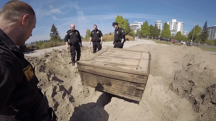 Children Uncover Strange Hatch Beneath Playground Sandbox