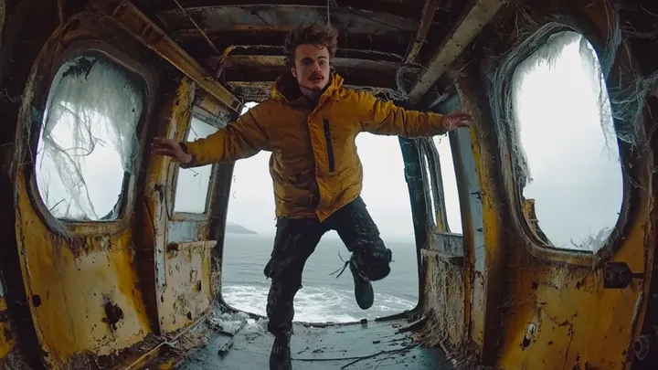 Um navio abandonado flutua perigosamente perto de um vilarejo - um homem fica pálido quando vê o que há nele