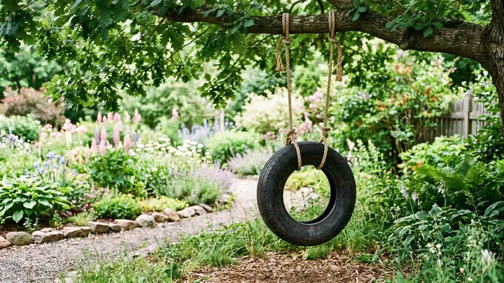 Non crederete mai a come questa donna usa i vecchi pneumatici per trasformare il suo giardino in qualcosa di meraviglioso