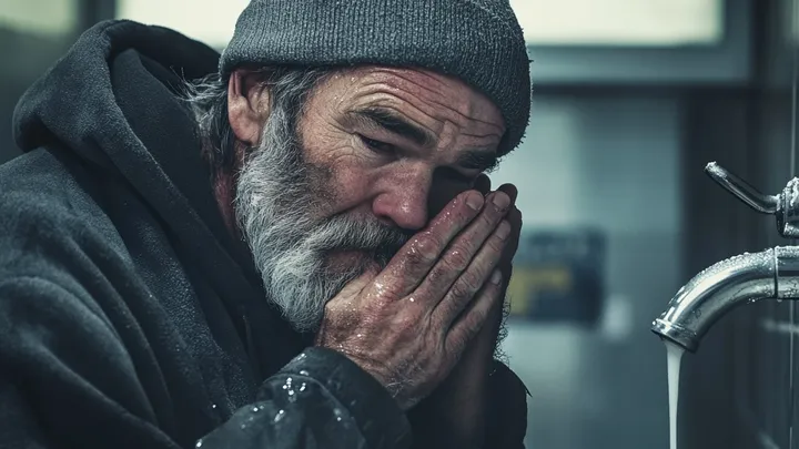 Homem sem-teto e seu cachorro ouvem um grito - o que acontece em seguida muda sua vida para sempre!
