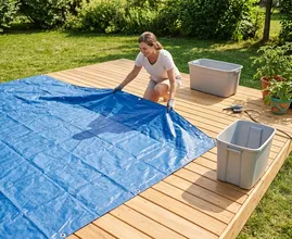 Ze legt een zeil over haar terras – dit en nog meer geniale ideeën voor de achtertuin in de zomer!