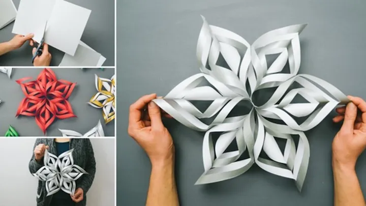 Wauw, deze schitterende 3D sneeuwvlokken maak je supermakkelijk zelf! Prachtige kerstversiering!