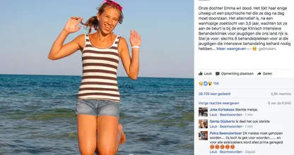 Tragisch.. Deze wanhopige moeder vraagt hulp voor haar suïcidale dochter: "Emma wil dood"