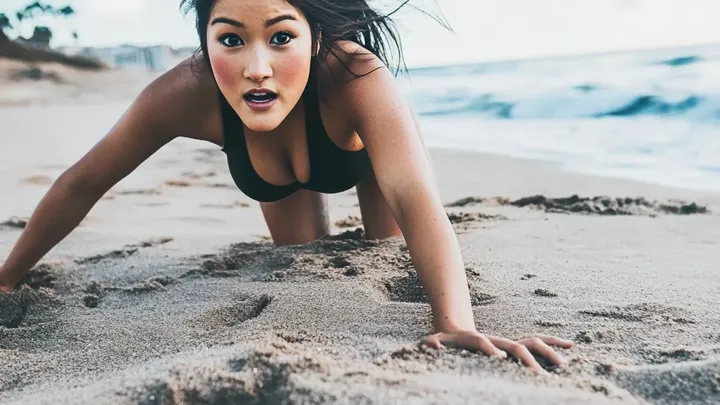 Frau folgt Wolf ins Meer, nachdem er sich ihr am Strand genähert hat - was sie fand, brach ihr das Herz