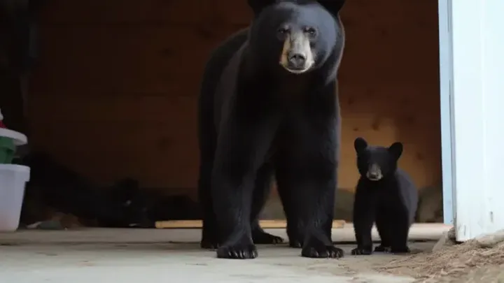 Urso acena para a família todas as manhãs - um dia, o pai faz uma descoberta chocante