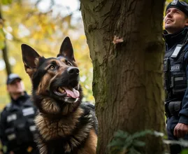 Ein ehemaliger Polizeihund macht mit Hilfe seines Besitzers eine faszinierende Entdeckung