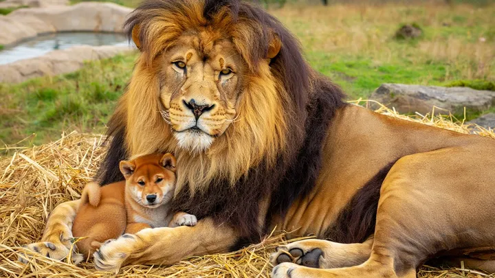 Un cachorro se cuela en el recinto de los leones: ¡lo que graban los cuidadores del zoo es increíble!