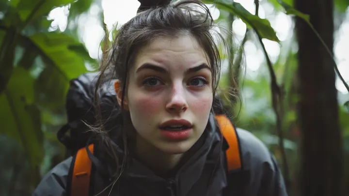 Bobcat selvagem se aproxima de uma mulher, e ela decide segui-lo
