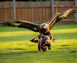 Un'aquila strappa un cucciolo d'orso dal cortile: quello che scoprono i vicini vi lascerà a bocca aperta!